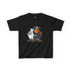 Eat Drink and Be Scary Kids Halloween T-Shirt | Cute Ghost Skeleton Pumpkin Cat Shirt for Boys Girls Trick or Treat Tee - Atlas Briefly