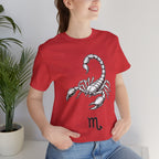Scorpio Zodiac Tee - Unisex Minimalist Black and White Design