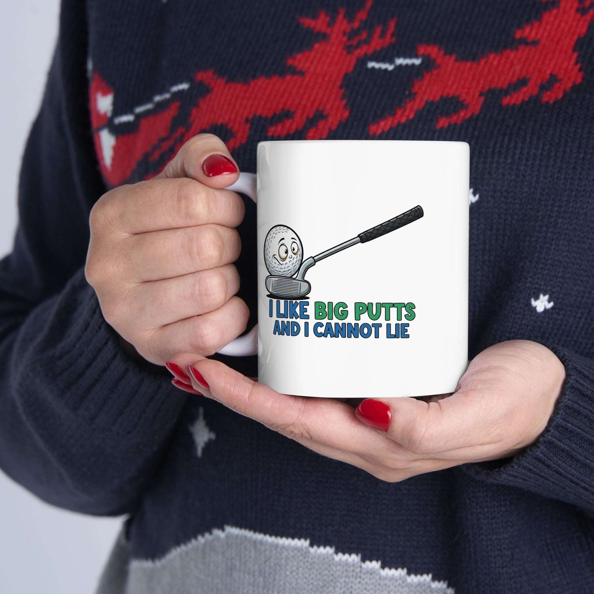 I Like Big Putts Golf Mug - Funny Golf Gift for Him | Hilarious Golfer Coffee Cup US Version - Atlas Briefly