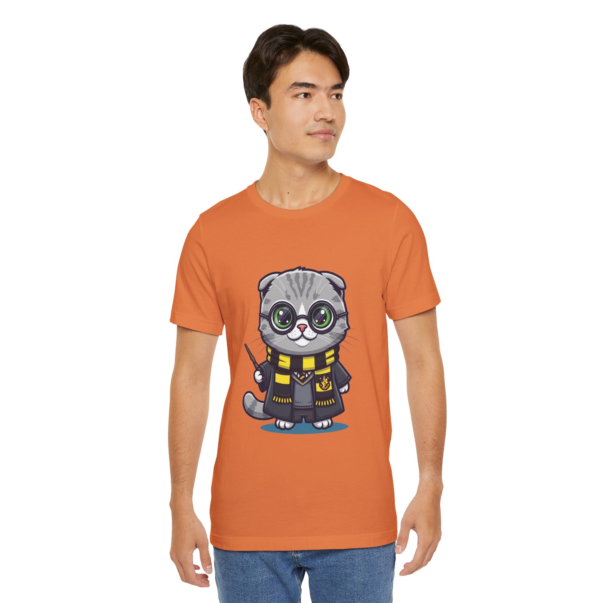 Hufflepurr Harry Potter T-Shirt - Funny Wizarding World Tee | Cute Potter Cat Gift - Atlas Briefly
