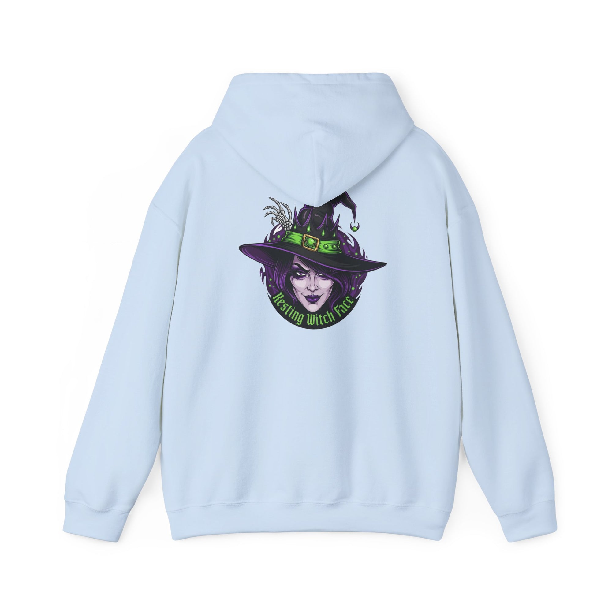 Resting Witch Face Halloween Hoodie – Funny Witch Graphic - Atlas Briefly