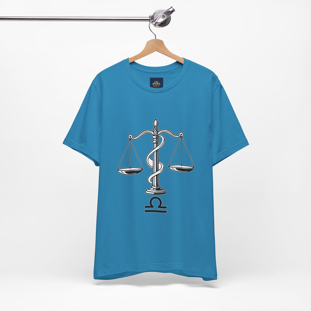 Libra Zodiac Tee - Stylish Unisex Minimalist Black and White Design