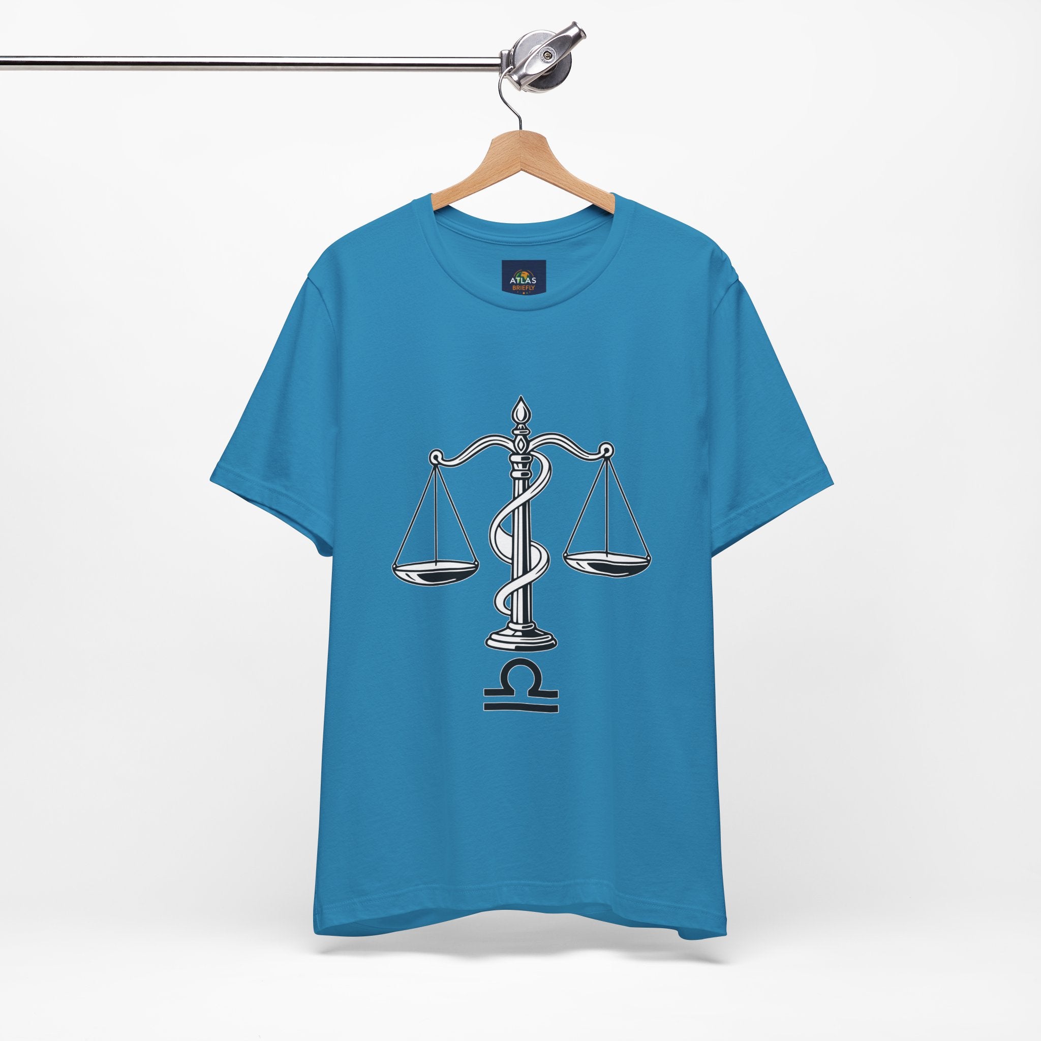 Libra Zodiac Tee - Stylish Unisex Minimalist Black and White Design