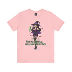 Sexy Witch Halloween T-Shirt - Flirty Witch Costume Tee | Trick or Treat Halloween Shirt - Atlas Briefly