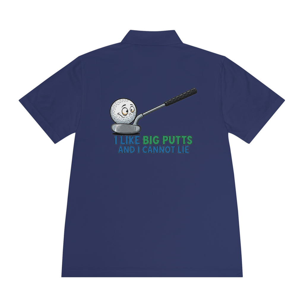 I Like Big Putts Golf Polo Shirt - Funny Golf Gift | Hilarious Golfer Apparel - Atlas Briefly