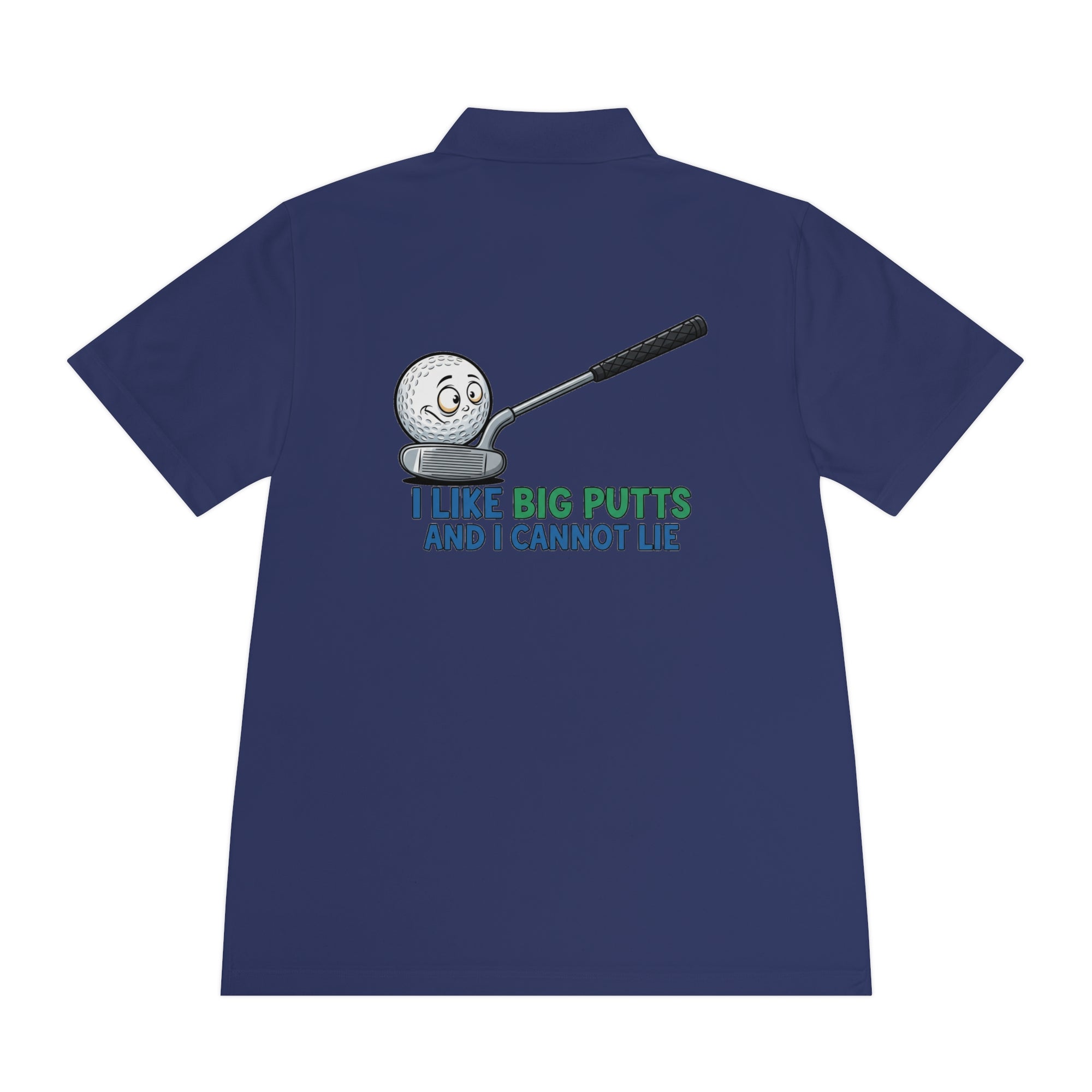 I Like Big Putts Golf Polo Shirt - Funny Golf Gift | Hilarious Golfer Apparel - Atlas Briefly