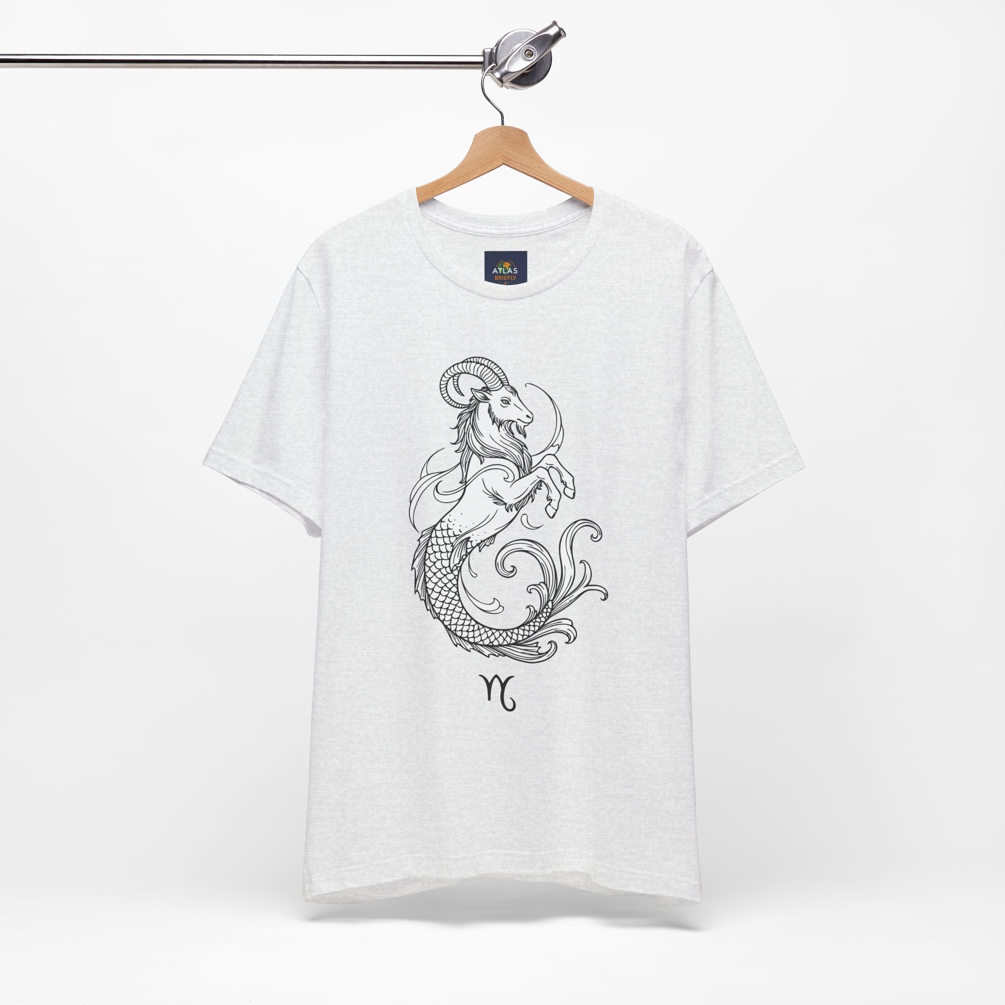 Capricorn Zodiac Tee - Unisex Minimalist Horoscope Shirt in Black and White