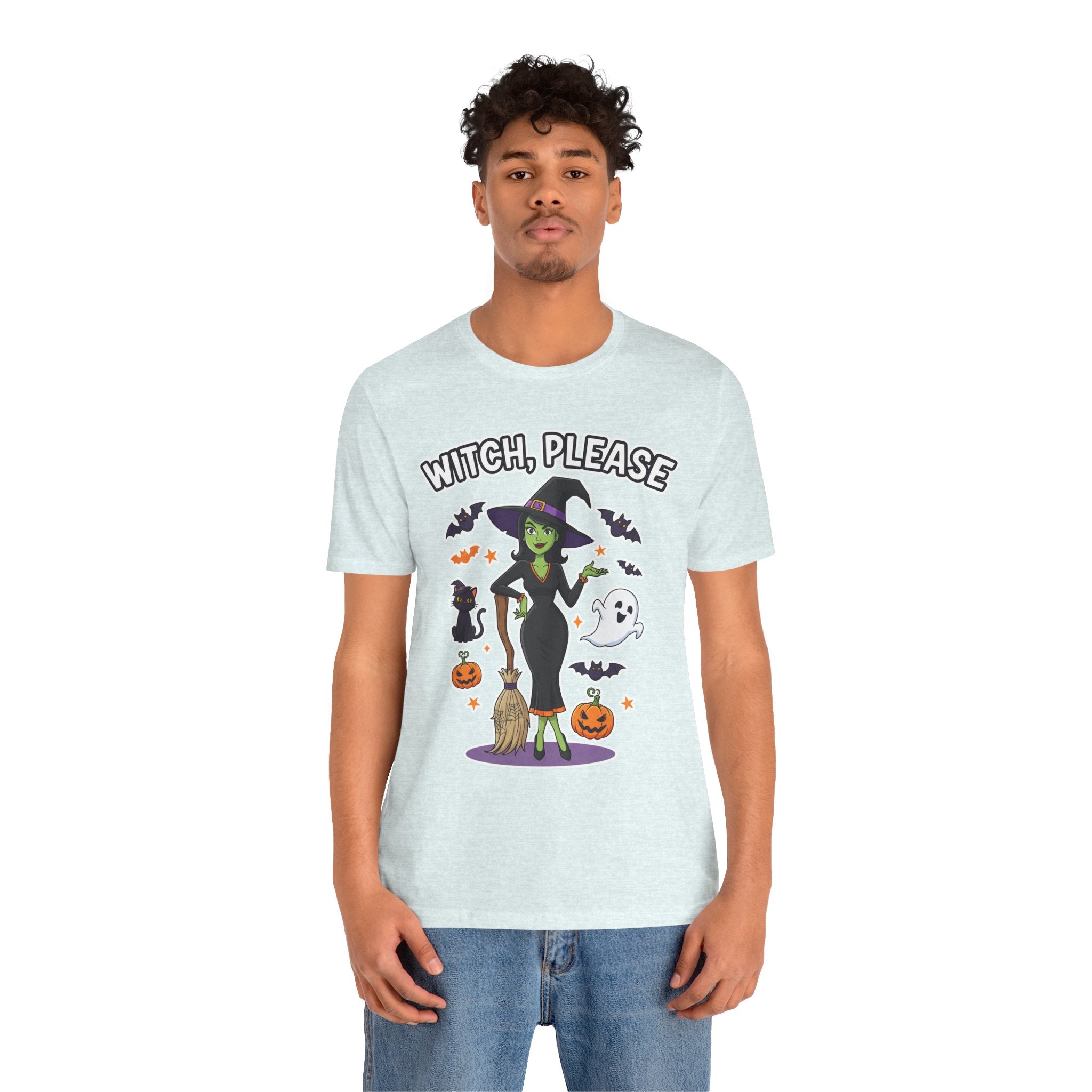 Witch Please Halloween T-Shirt - Sassy Witch Tee with Pumpkin Design | Funny Halloween Shirt - Atlas Briefly