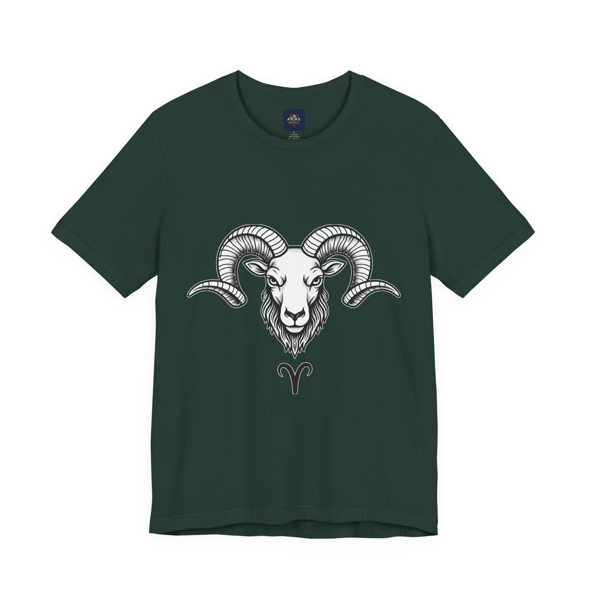 Aries Horoscope Tee - Unisex Black and White Minimal Design