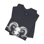 Aries Horoscope Tee - Unisex Black and White Minimal Design