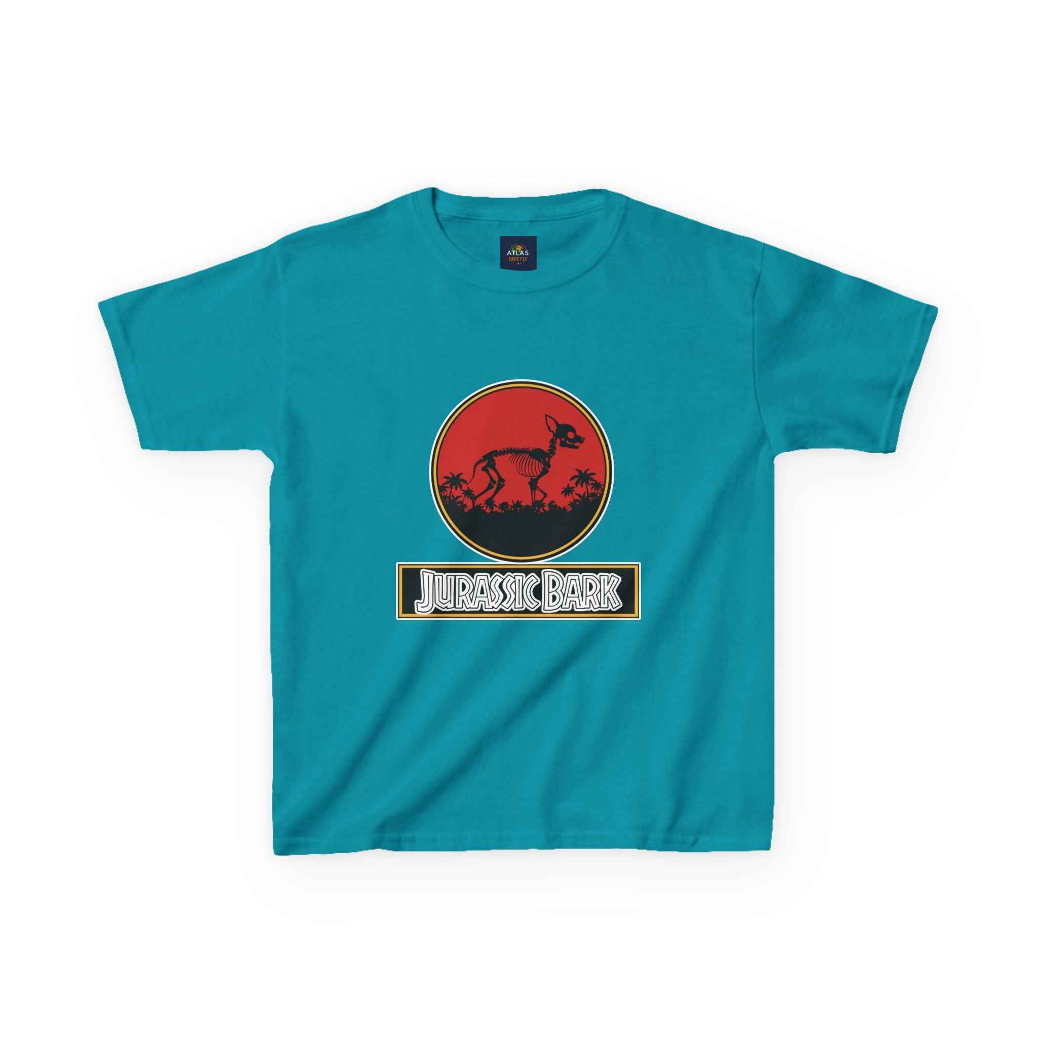 Kids Chihuahua Jurassic Bark T-Shirt - Fun Dog & Dinosaur Tee for Young Pet Lovers - Atlas Briefly