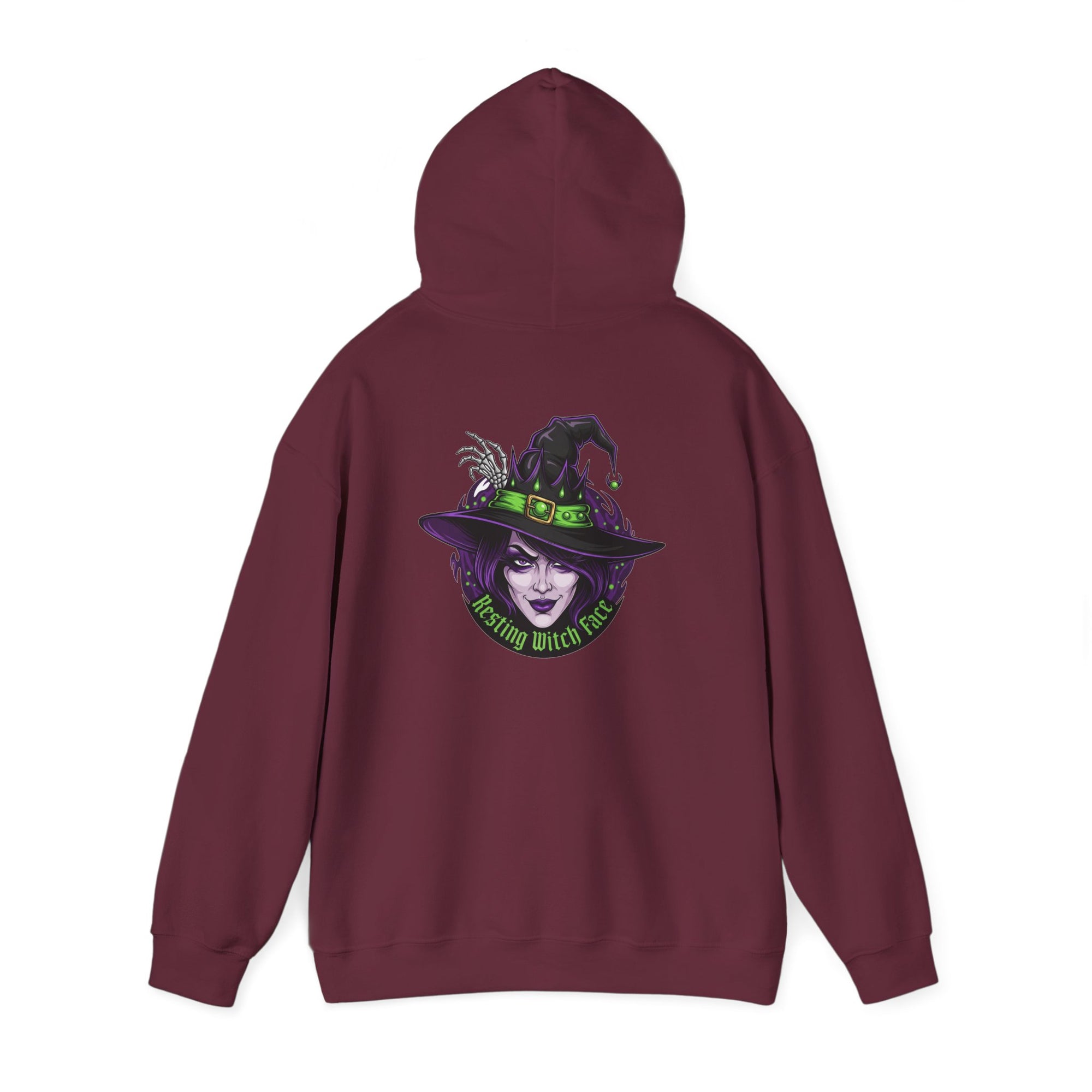 Resting Witch Face Halloween Hoodie – Funny Witch Graphic - Atlas Briefly