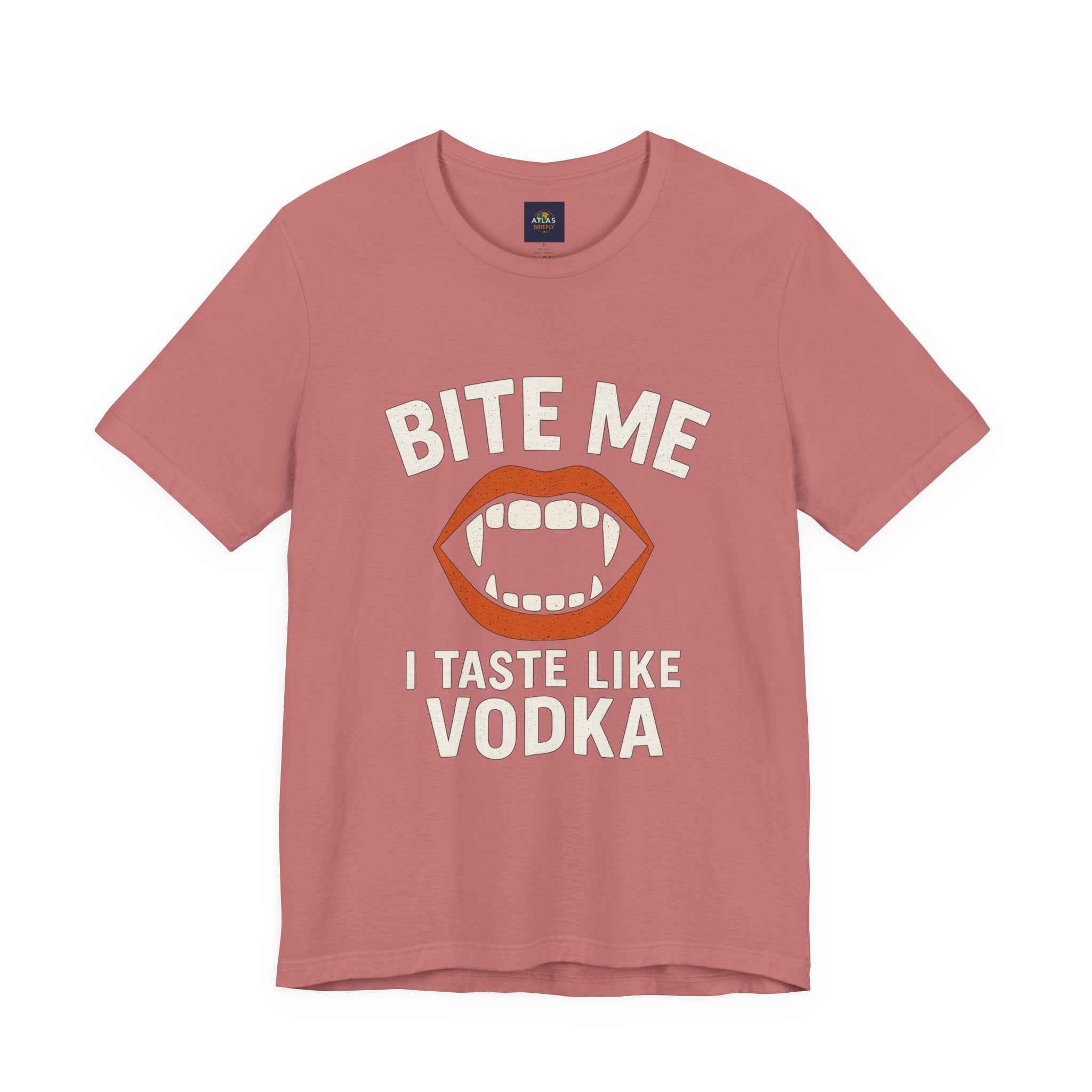 Funny Halloween Vodka T-Shirt – “Bite Me, I Taste Like Vodka” - Atlas Briefly