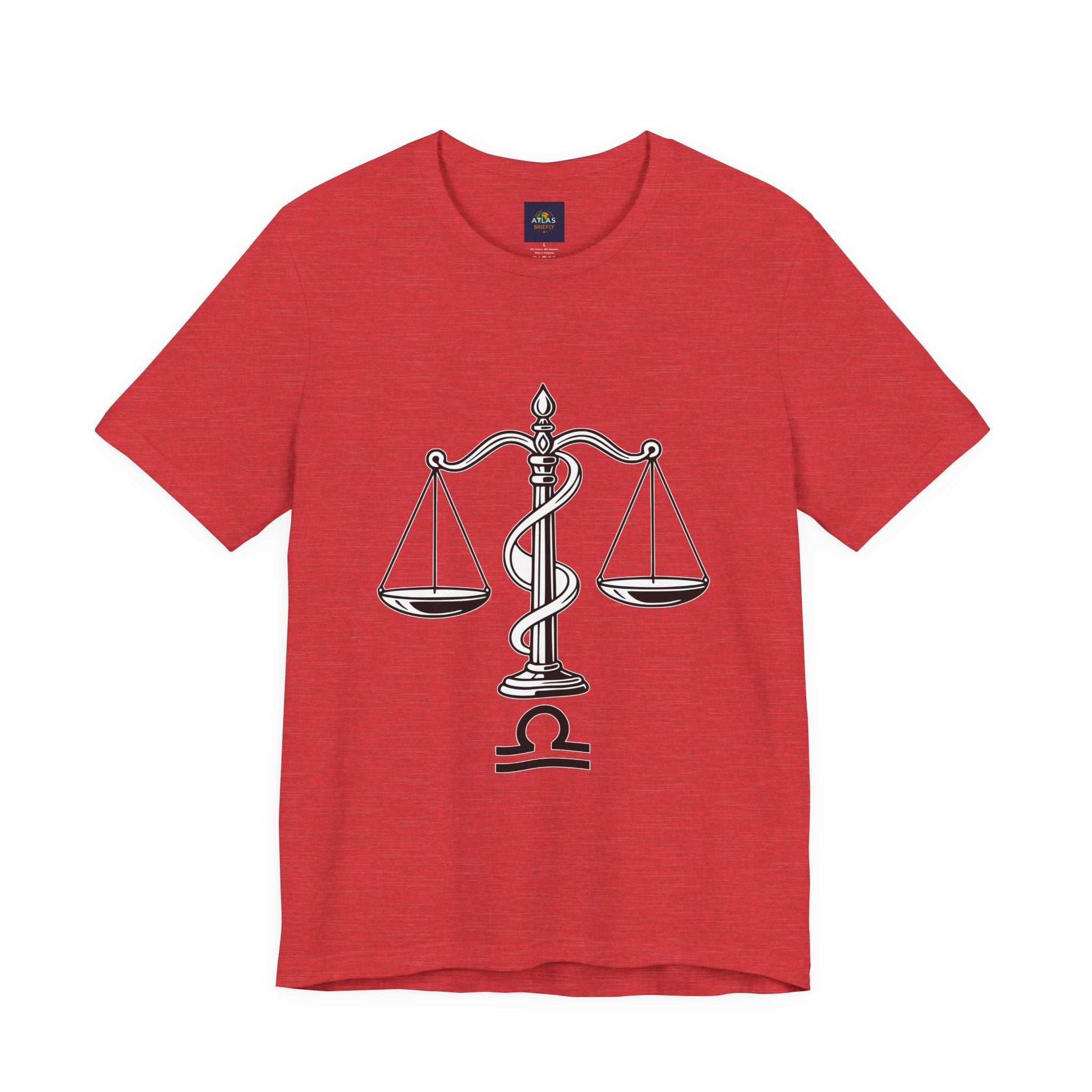 Libra Zodiac Tee - Stylish Unisex Minimalist Black and White Design