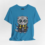 Hufflepurr Harry Potter T-Shirt - Funny Wizarding World Tee | Cute Potter Cat Gift - Atlas Briefly