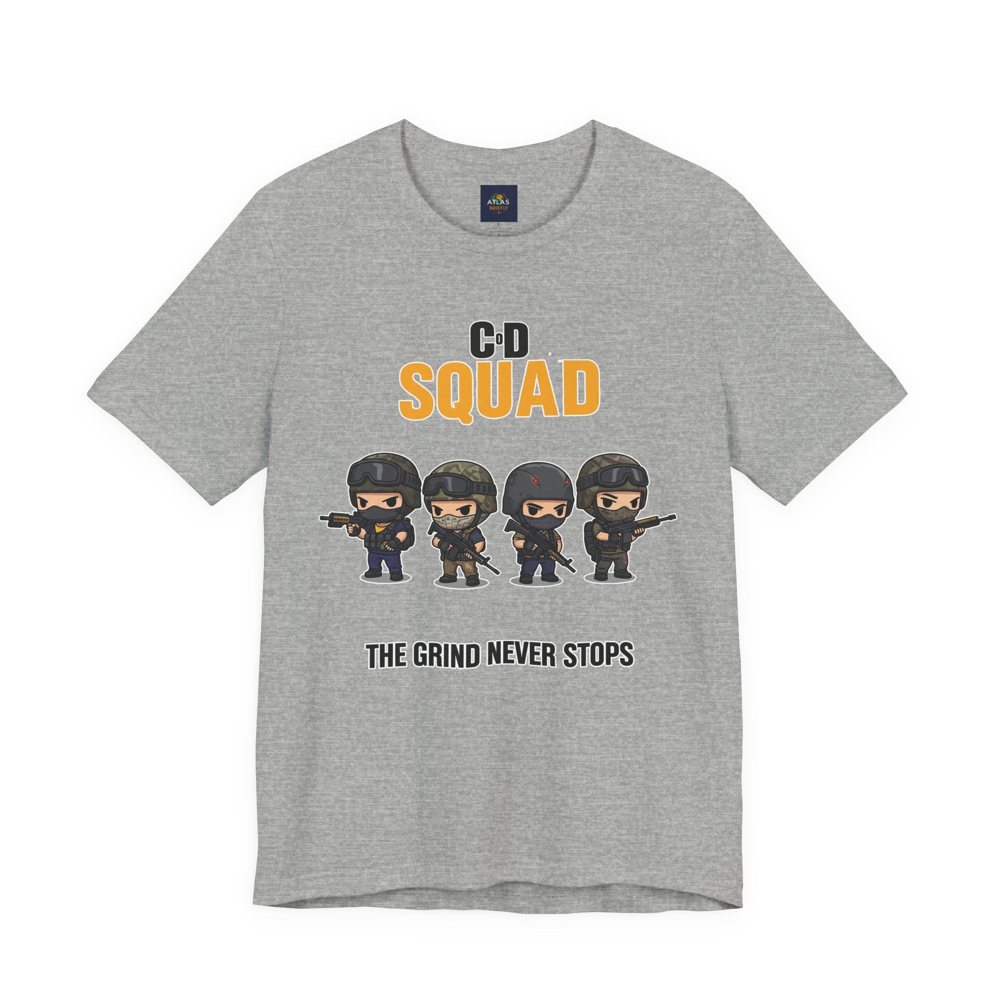 CoD Squad Tee for Gamers: The Grind Never Stops - Atlas Briefly