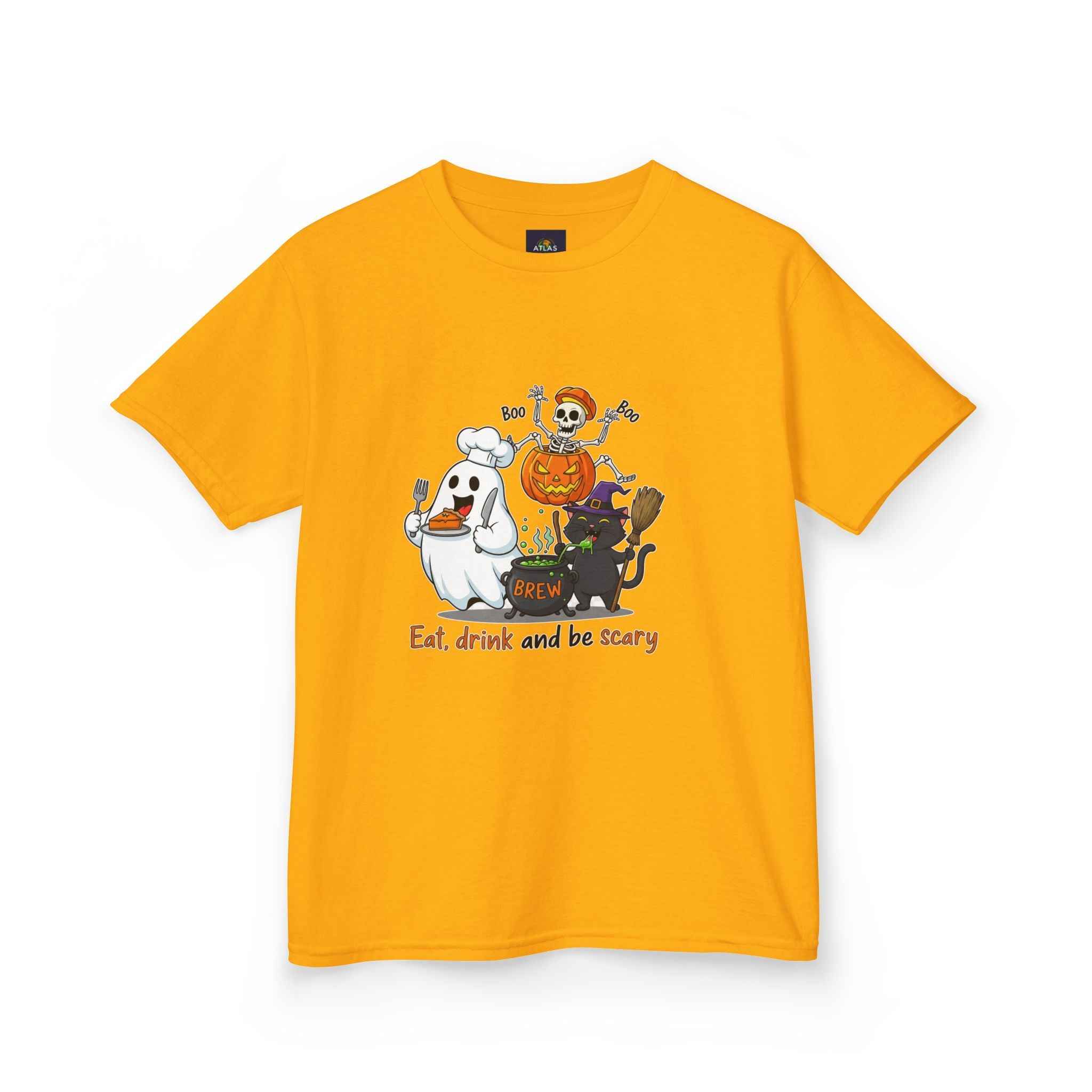 Eat Drink and Be Scary T-Shirt for kids - Atlas Briefly
