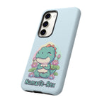 NamasTe-Rex Meditating Dinosaur Phone Case - Funny Yoga T-Rex Mobile Cover | Zen Tech Gift - Atlas Briefly