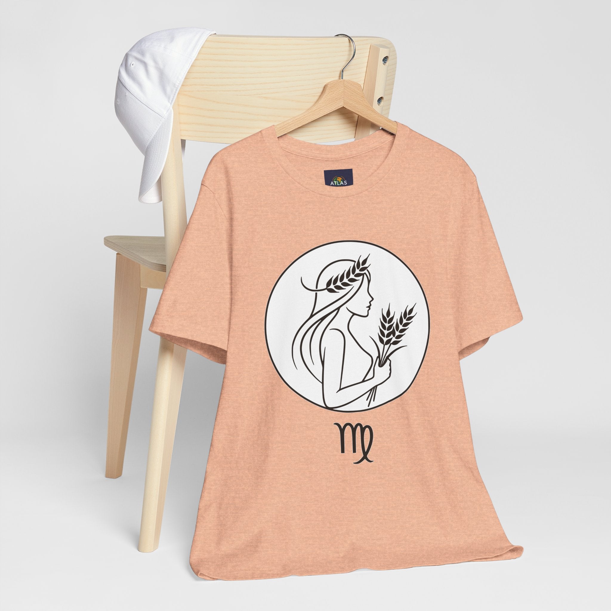 Virgo Zodiac Tee - Minimalist Black and White Unisex T-Shirt
