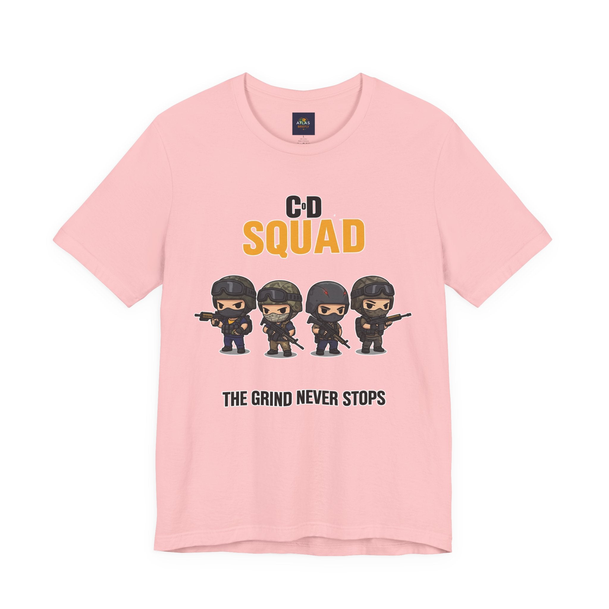 CoD Squad Tee for Gamers: The Grind Never Stops - Atlas Briefly
