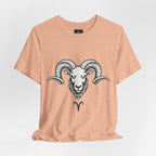 Aries Horoscope Tee - Unisex Black and White Minimal Design