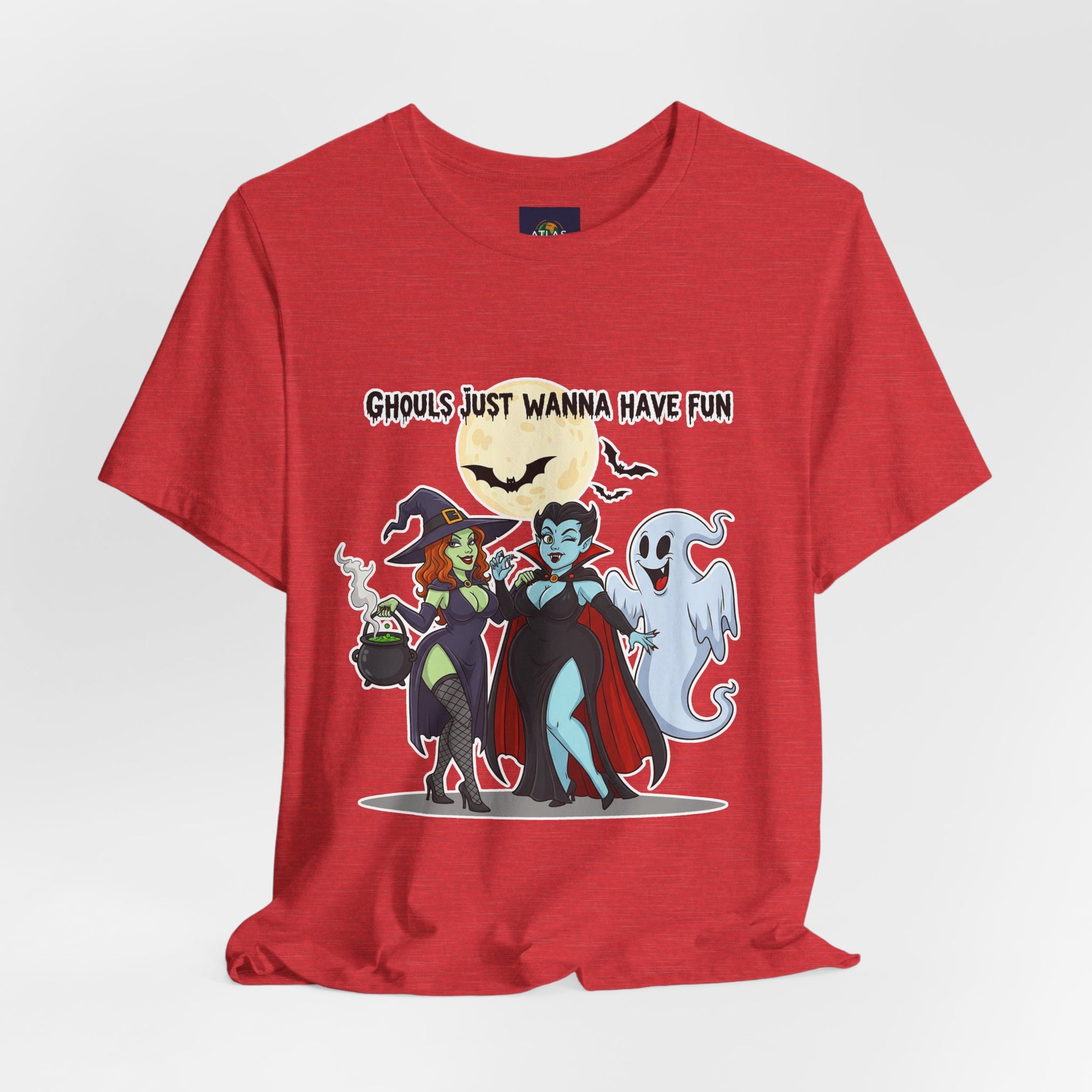 Ghouls Just Wanna Have Fun Halloween T-Shirt - Cute Witch Vampire Ghost Tee | Halloween Character Shirt - Atlas Briefly