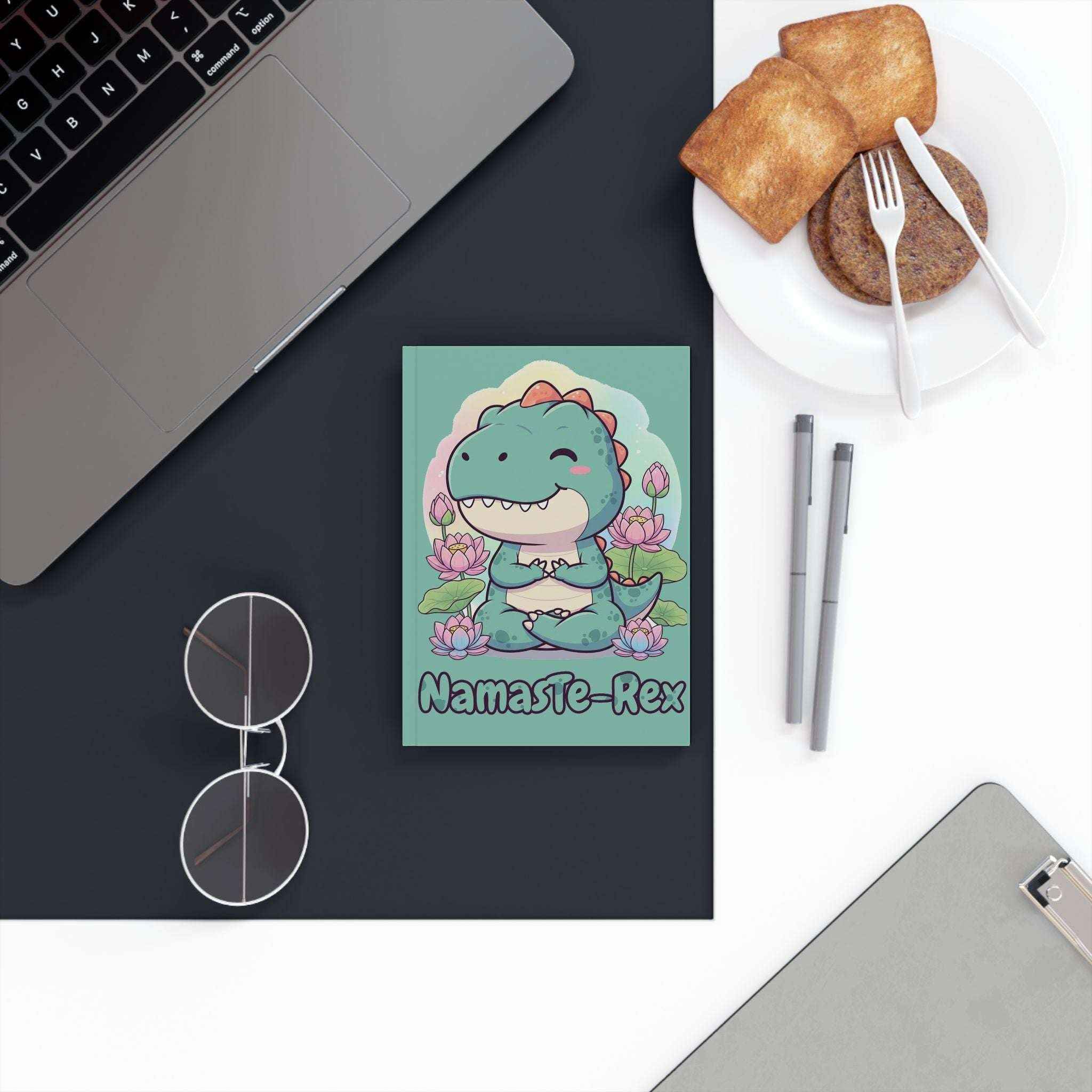 NamasTe-Rex Journal - Yoga Dinosaur Notebook for Mindful Moments - EU VERSION - Atlas Briefly