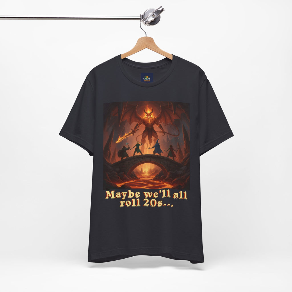 D&D Fantasy T-Shirt - Roll a Natural 20 Dungeon Master RPG Unisex Tee