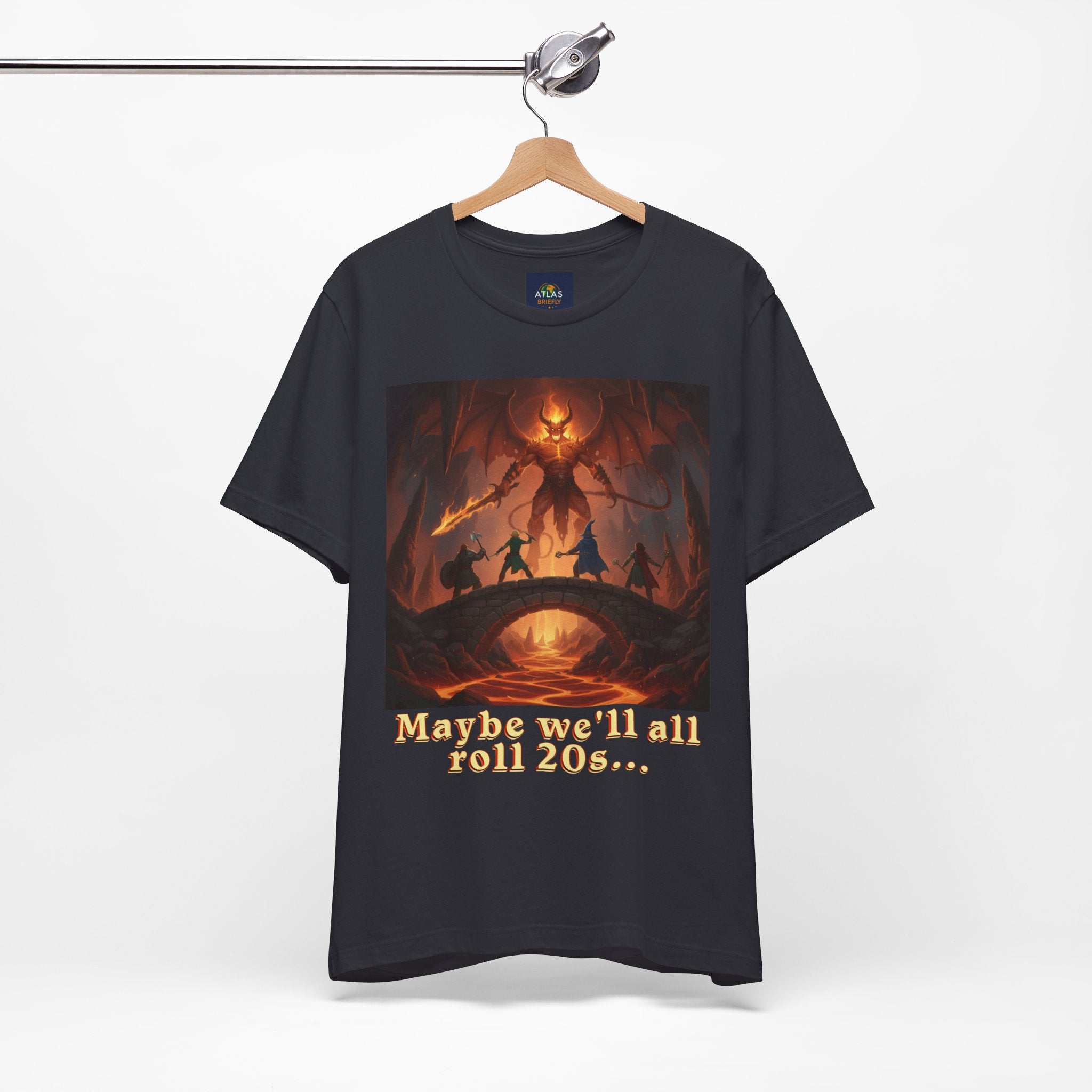 D&D Fantasy T-Shirt - Roll a Natural 20 Dungeon Master RPG Unisex Tee