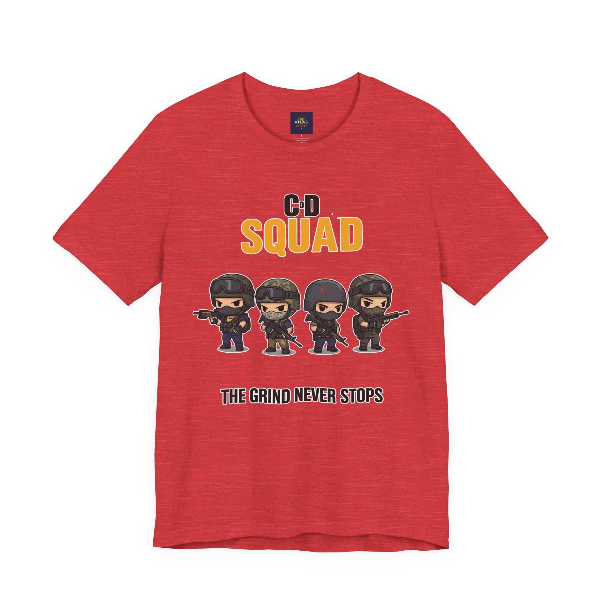CoD Squad Tee for Gamers: The Grind Never Stops - Atlas Briefly