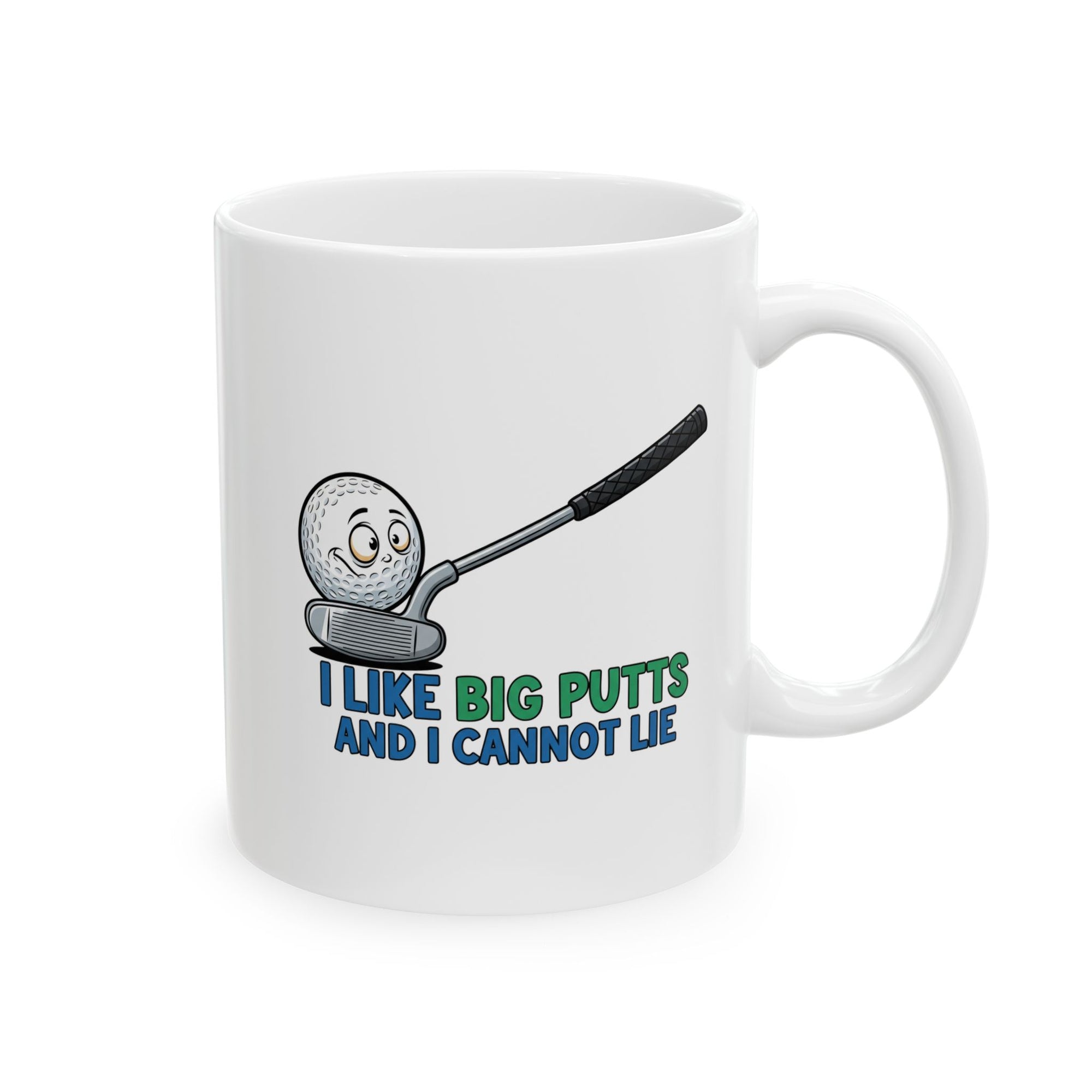 I Like Big Putts Golf Mug - Funny Golf Gift for Him | Hilarious Golfer Coffee Cup US Version - Atlas Briefly
