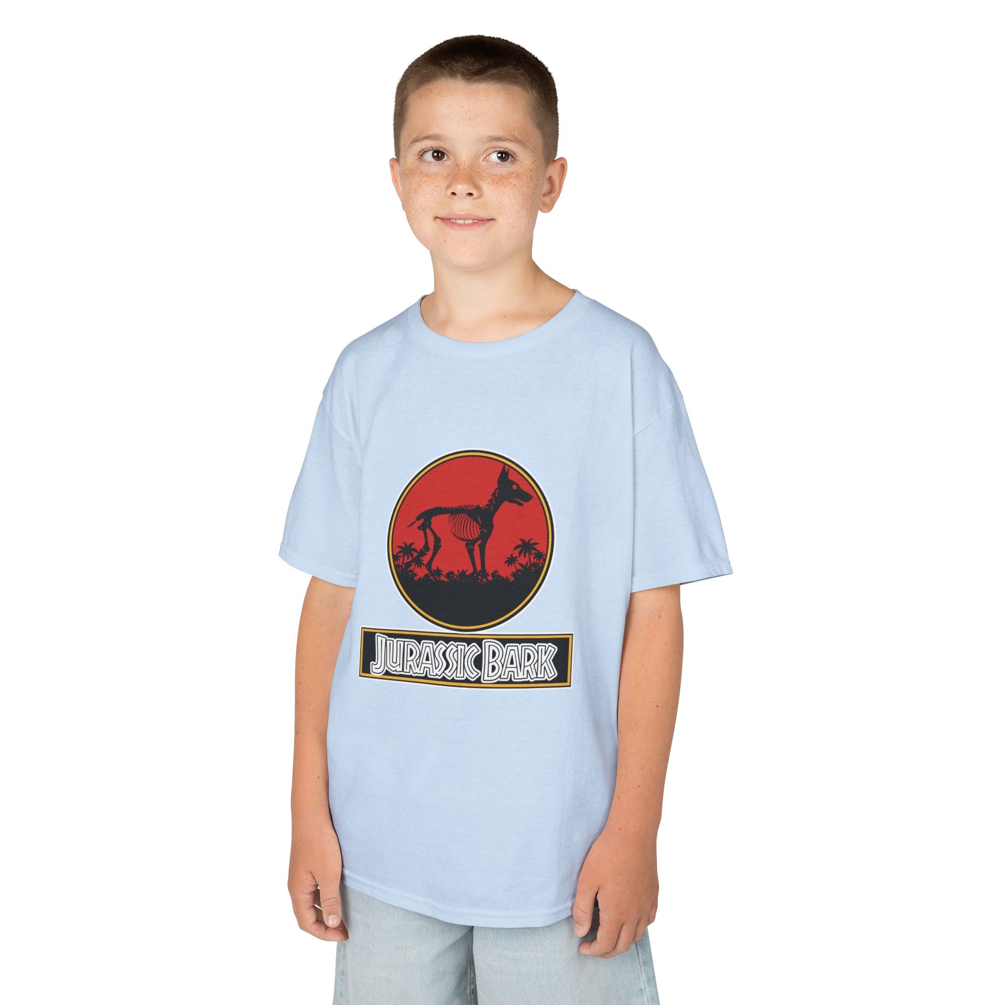 Kids Doberman Jurassic Bark T-Shirt | Fun Dog Tee for Kids