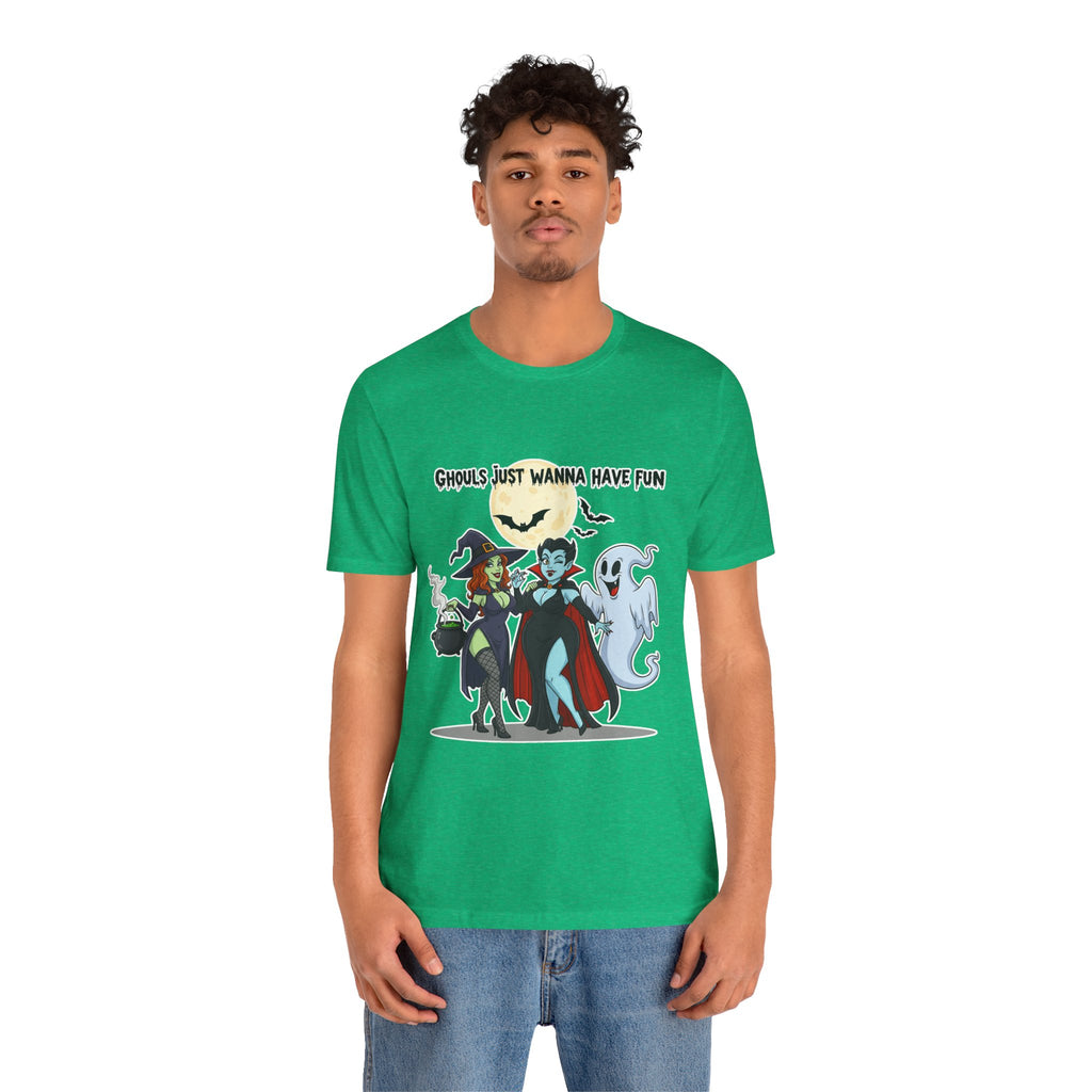 Ghouls Just Wanna Have Fun Halloween T-Shirt - Cute Witch Vampire Ghost Tee | Halloween Character Shirt - Atlas Briefly