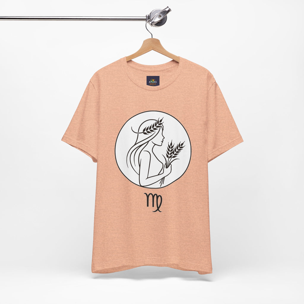 Virgo Zodiac Tee - Minimalist Black and White Unisex T-Shirt