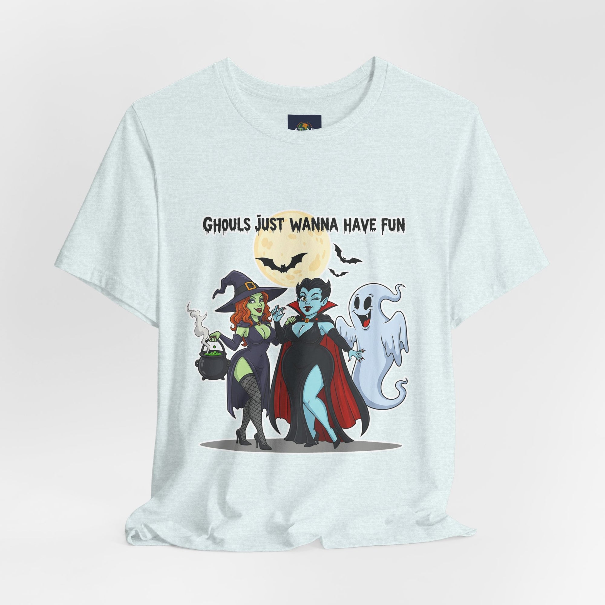 Ghouls Just Wanna Have Fun Halloween T-Shirt - Cute Witch Vampire Ghost Tee | Halloween Character Shirt - Atlas Briefly