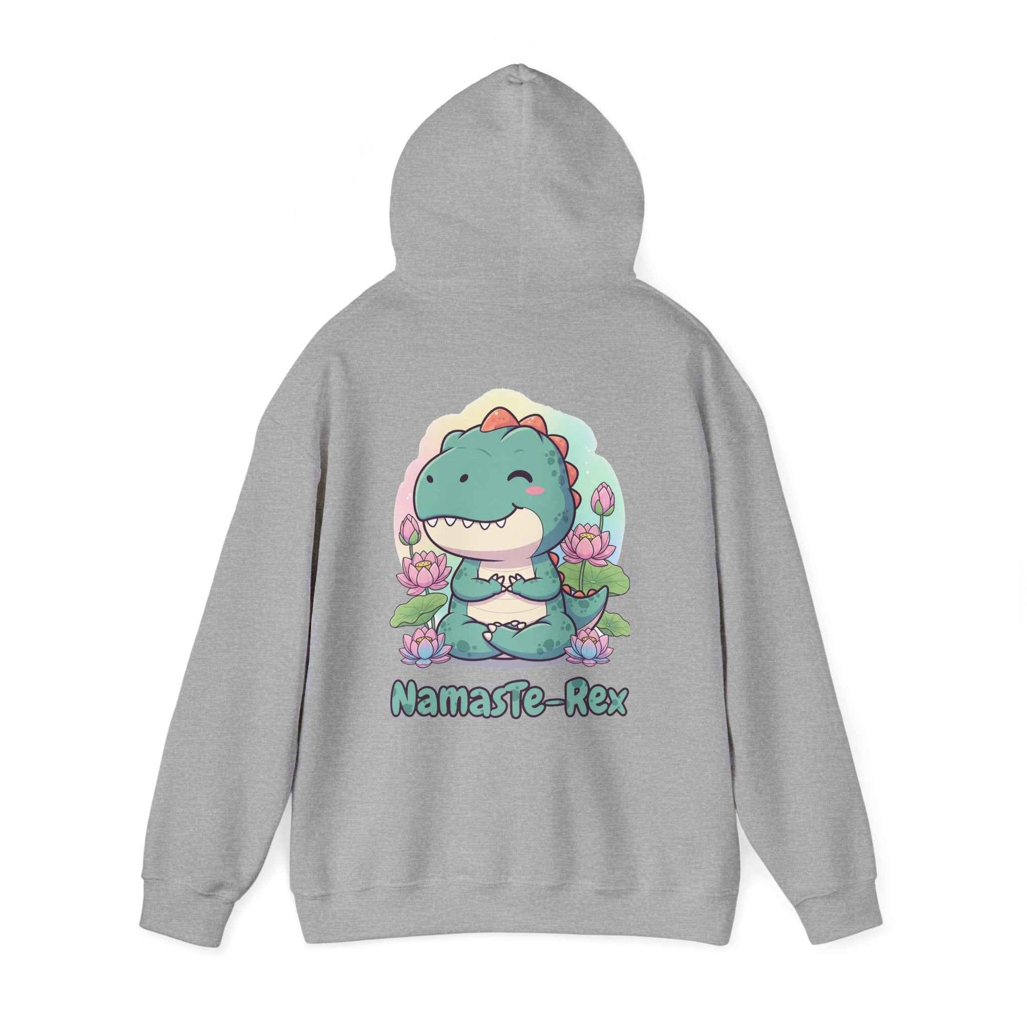 NamasTe-Rex Hoodie - Fun Yoga Dinosaur Sweatshirt for Comfort and Style - Atlas Briefly
