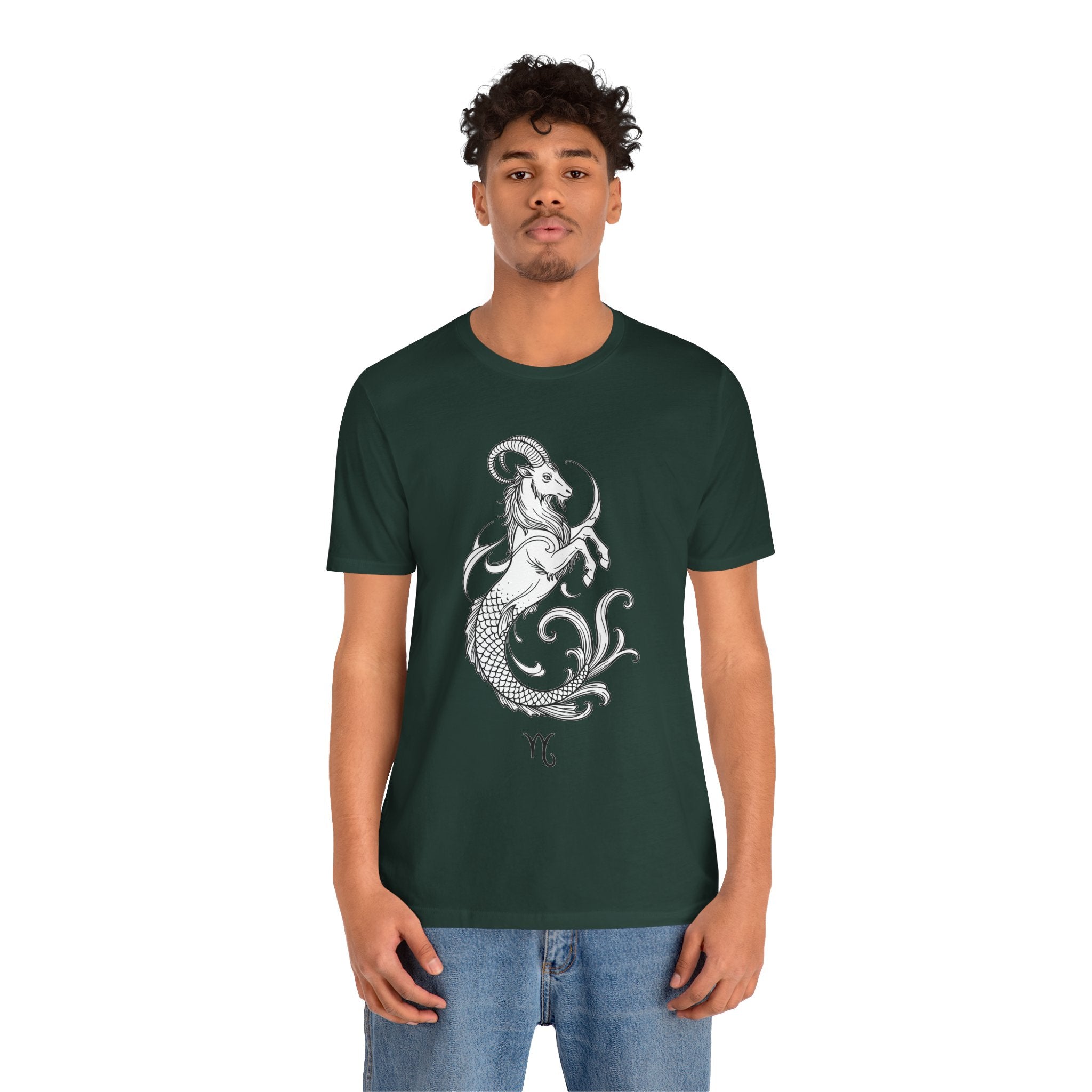 Capricorn Zodiac Tee - Unisex Minimalist Horoscope Shirt in Black and White