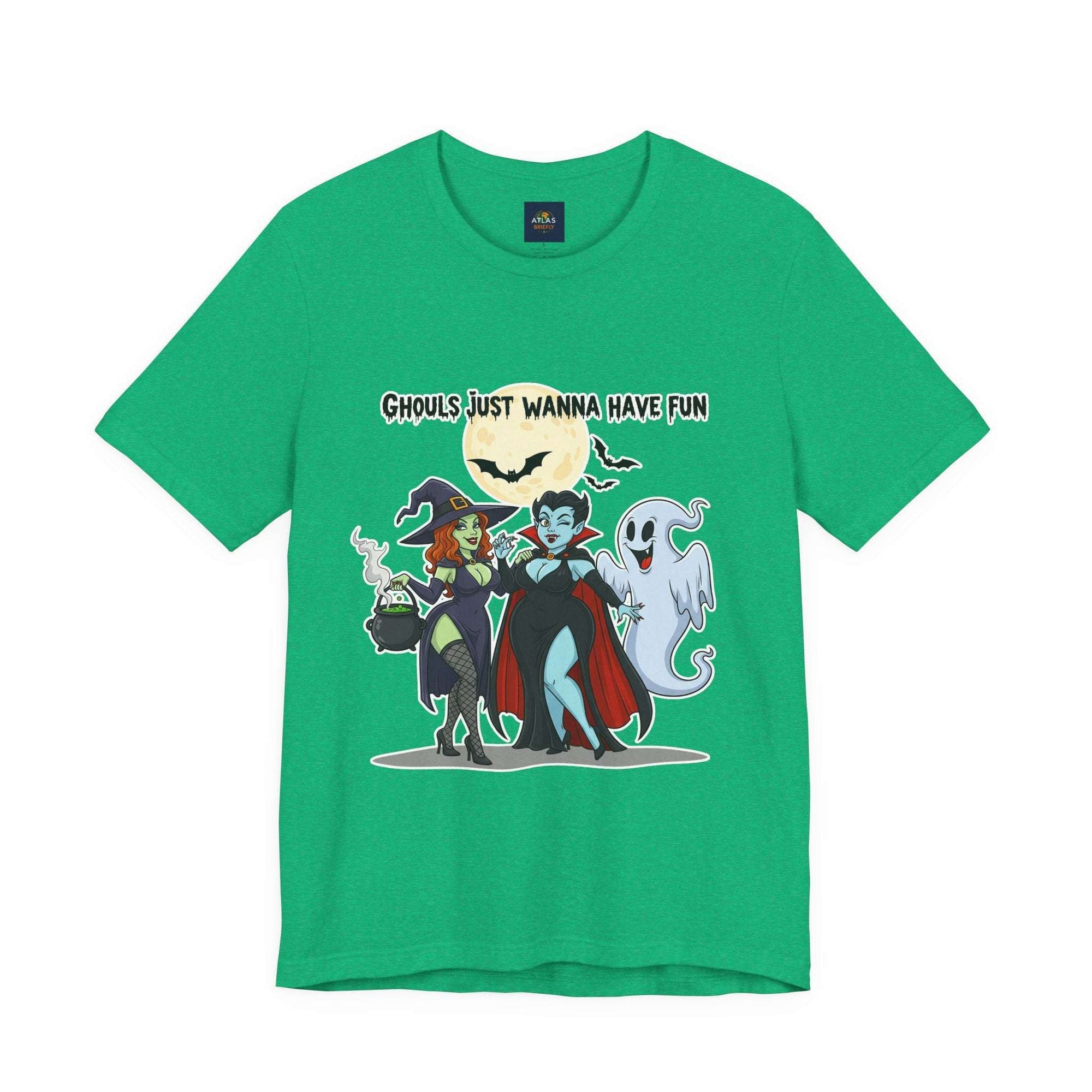 Ghouls Just Wanna Have Fun Halloween T-Shirt - Cute Witch Vampire Ghost Tee | Halloween Character Shirt - Atlas Briefly