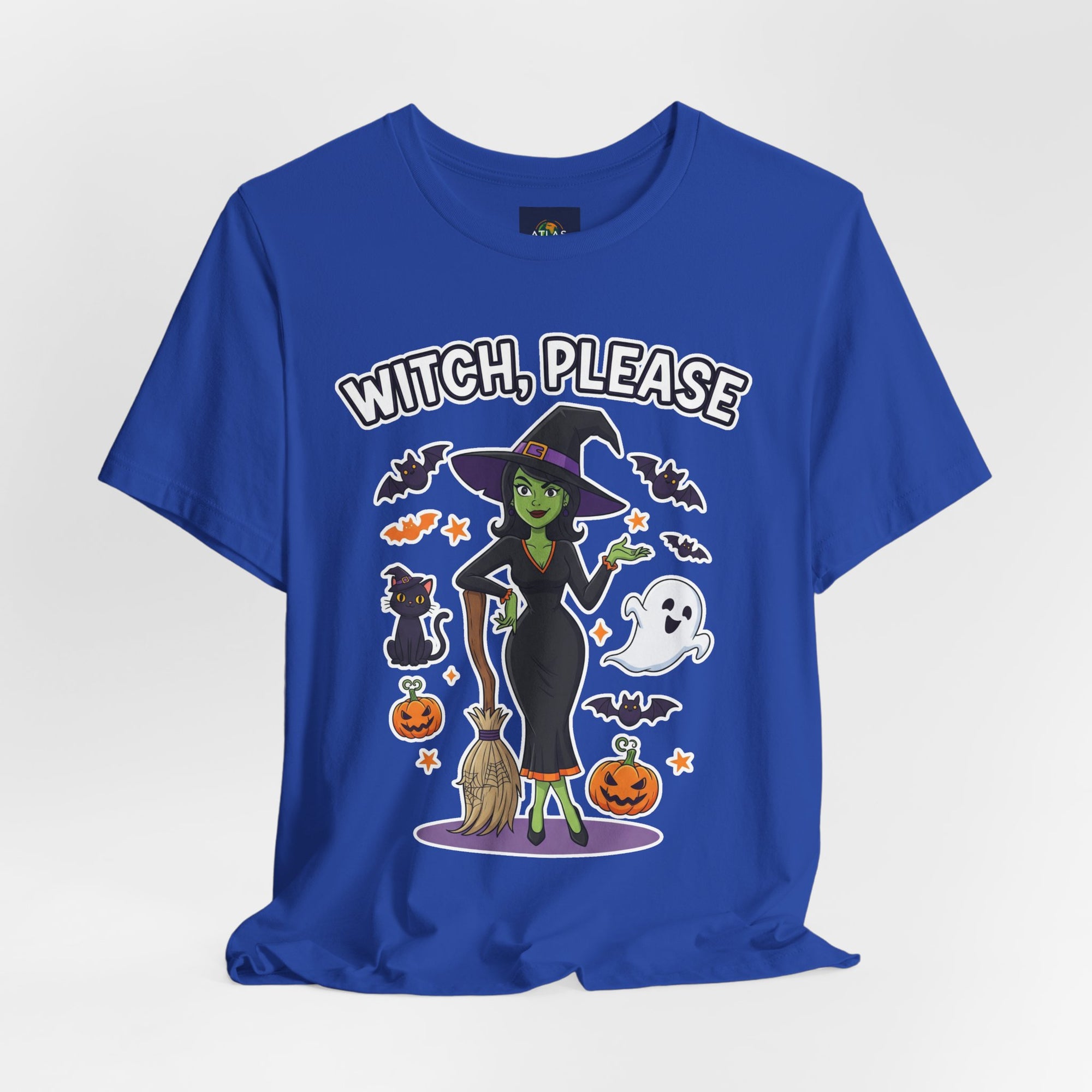 Witch Please Halloween T-Shirt - Sassy Witch Tee with Pumpkin Design | Funny Halloween Shirt - Atlas Briefly