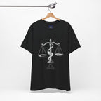 Libra Zodiac Tee - Stylish Unisex Minimalist Black and White Design