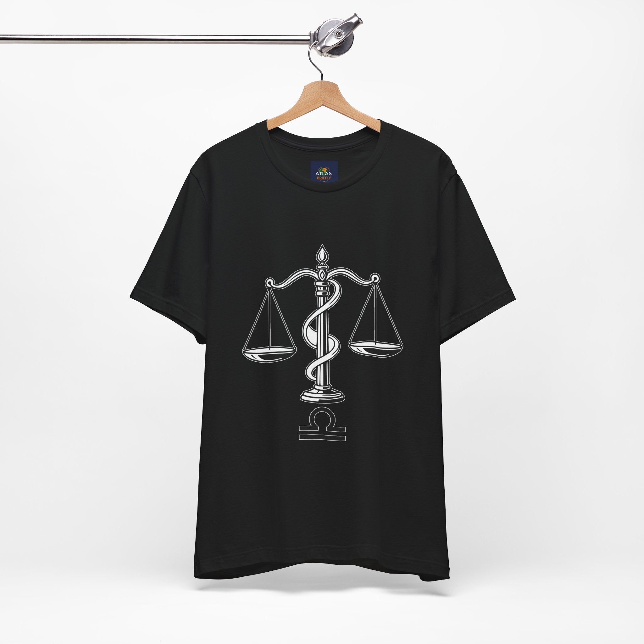 Libra Zodiac Tee - Stylish Unisex Minimalist Black and White Design