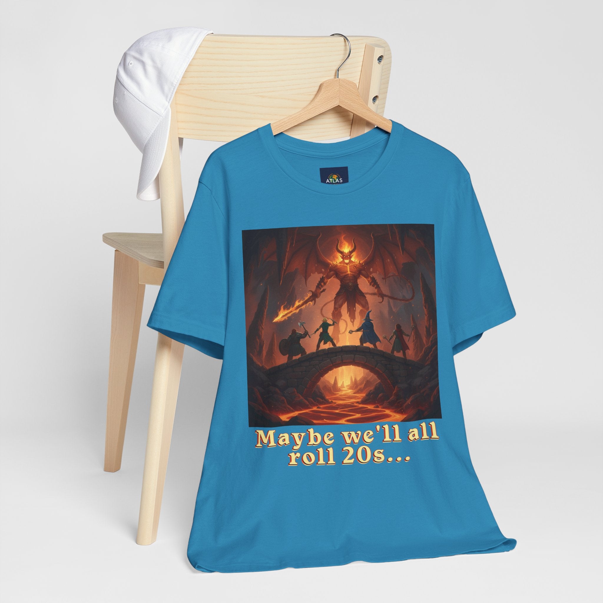 D&D Fantasy T-Shirt - Roll a Natural 20 Dungeon Master RPG Unisex Tee