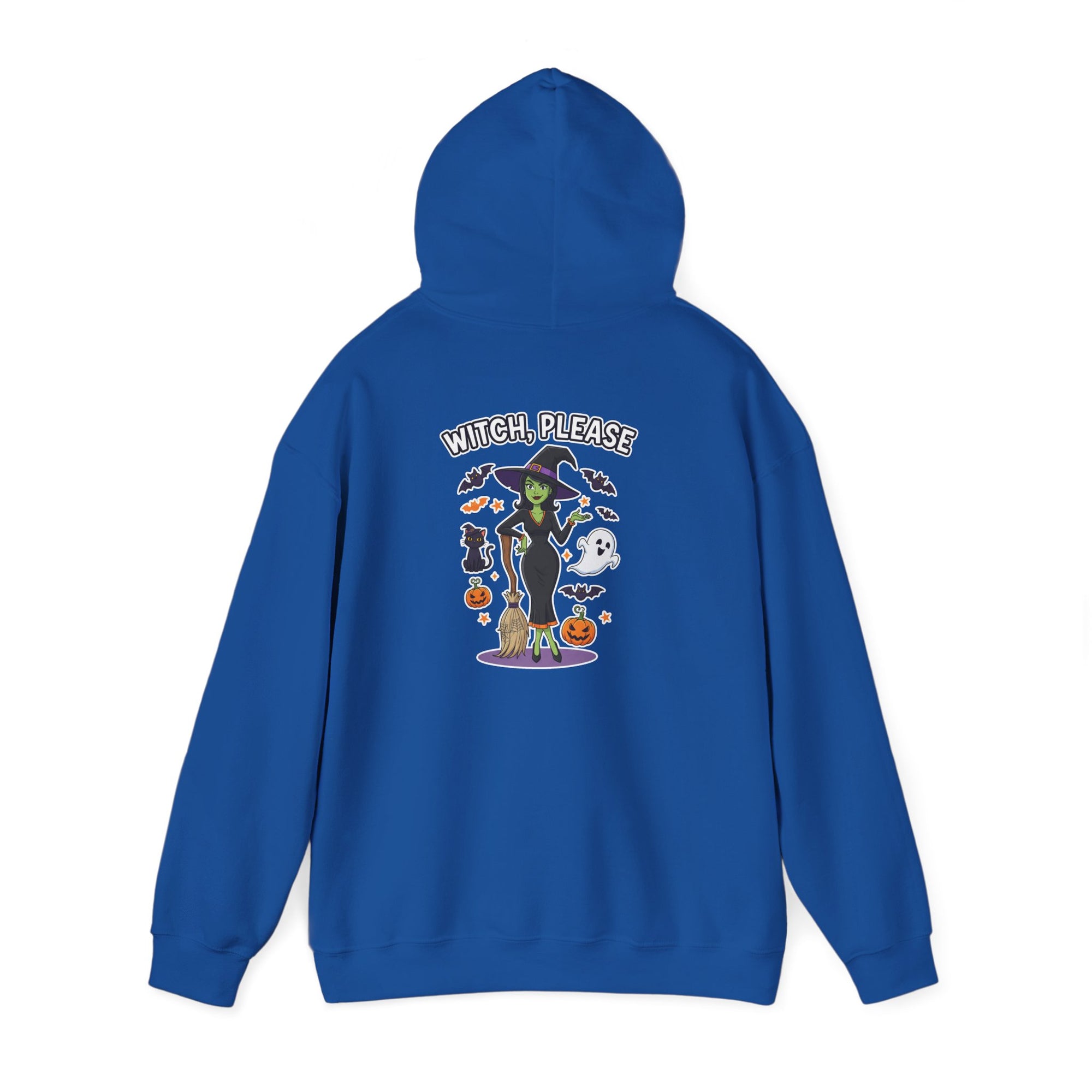 Witch Please Halloween Hoodie - Sassy Witch Sweatshirt with Pumpkin & Ghost Design | Halloween Apparel - Atlas Briefly