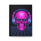 Neon Skull Journal - Retro Gaming Synthwave Notebook - Atlas Briefly