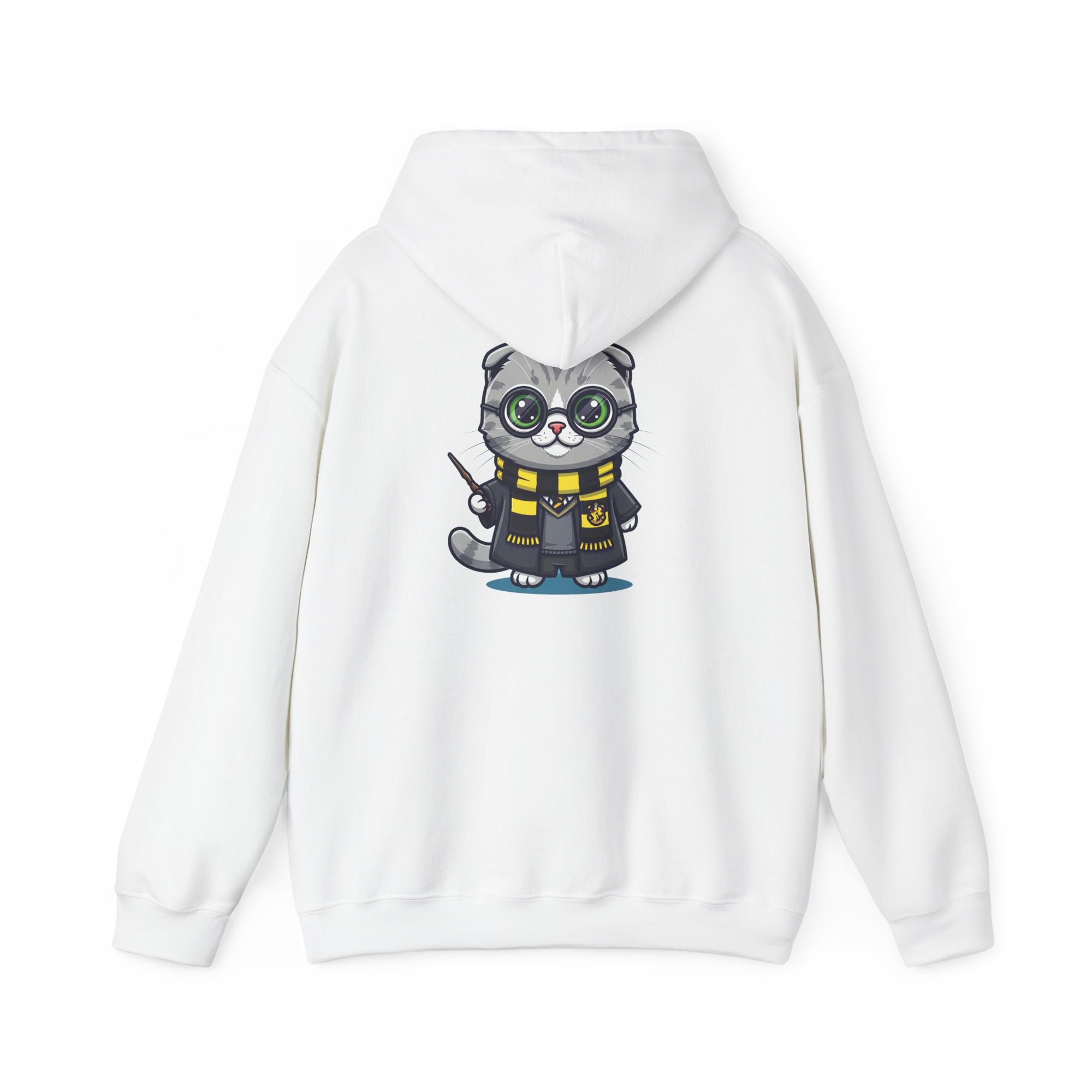 Hufflepurr Harry Potter Hoodie - Funny Wizarding World Sweatshirt | Cute Potter Cat Gift - Atlas Briefly