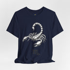 Scorpio Zodiac Tee - Unisex Minimalist Black and White Design