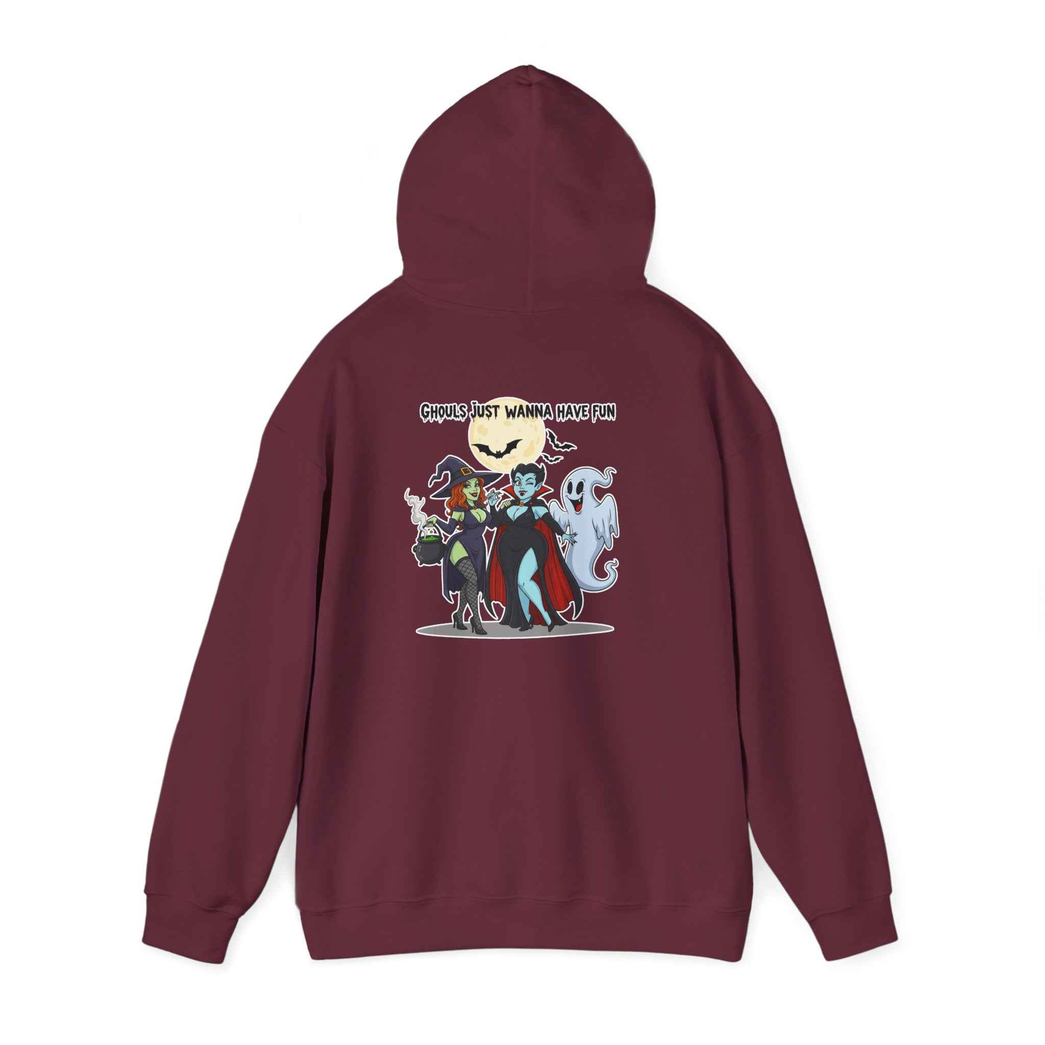 Ghouls Just Wanna Have Fun Hoodie - Spooky Witch Vampire Ghost Sweatshirt for Halloween - Atlas Briefly