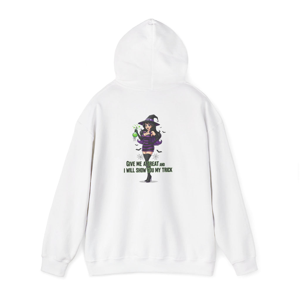 Sexy Witch Halloween Hoodie - Flirty Witch Costume Sweatshirt | Trick or Treat Halloween Apparel - Atlas Briefly