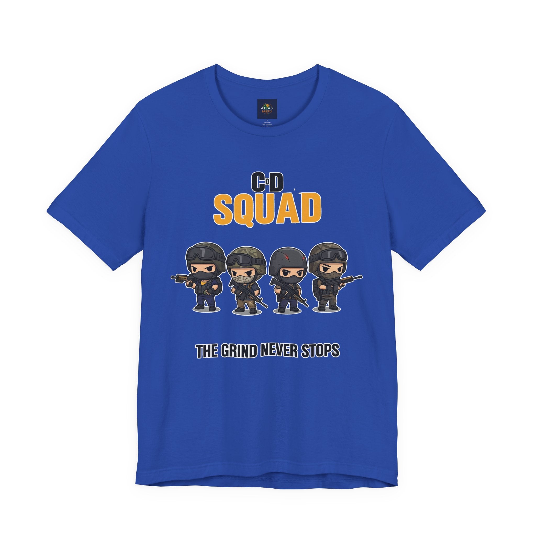 CoD Squad Tee for Gamers: The Grind Never Stops - Atlas Briefly