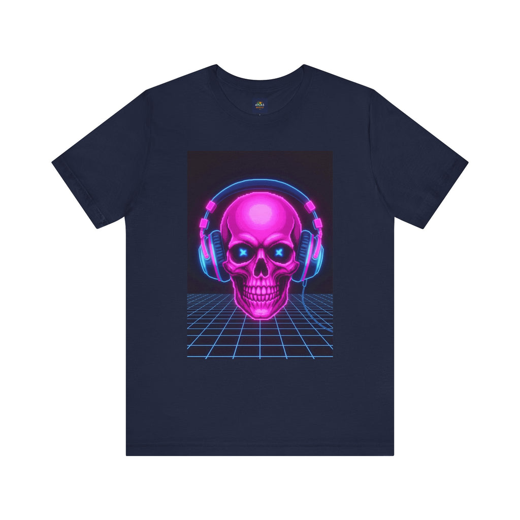 Neon Skull Synthwave Tee - Atlas Briefly